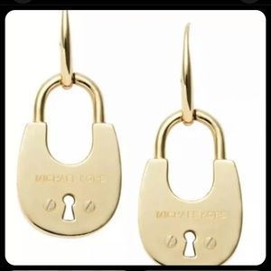 Michael Kors  Cityscape Padlock  Gold Drop Earrings